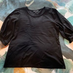 ELOQUII black shirt. Slight puff sleeve.  Size 16
